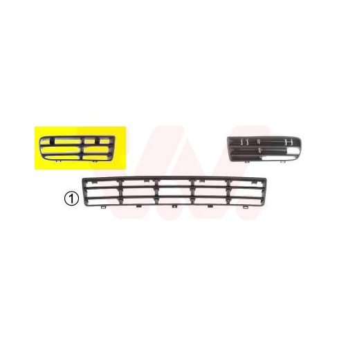 L&uuml;ftungsgitter, Sto&szlig;f&auml;nger VAN WEZEL 5888592 ** Equipart ** f&uuml;r VW, vorne rechts