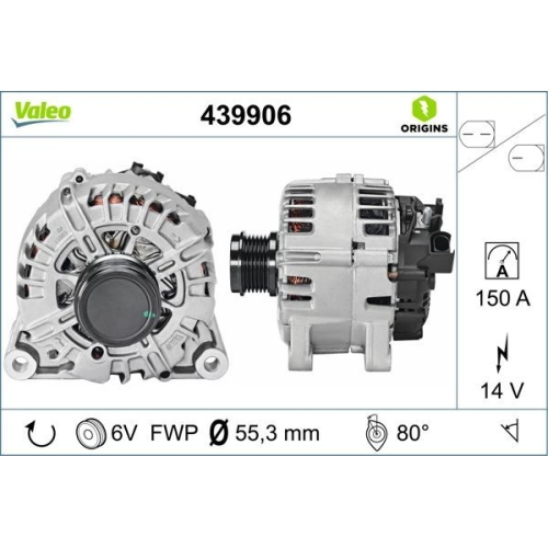 Generator VALEO 439906 VALEO ORIGINS NEW f&uuml;r FORD VOLVO
