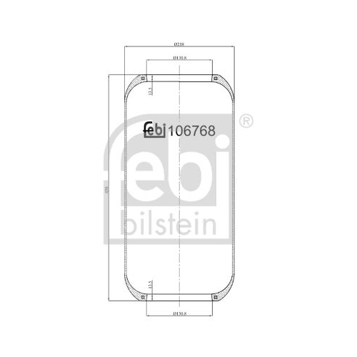 Febi Bilstein 106768 Luftfederbalg ohne Kolben, 1 St&uuml;ck
