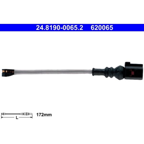 Warnkontakt, Bremsbelagverschlei&szlig; ATE 24.8190-0065.2 f&uuml;r SEAT SKODA VAG