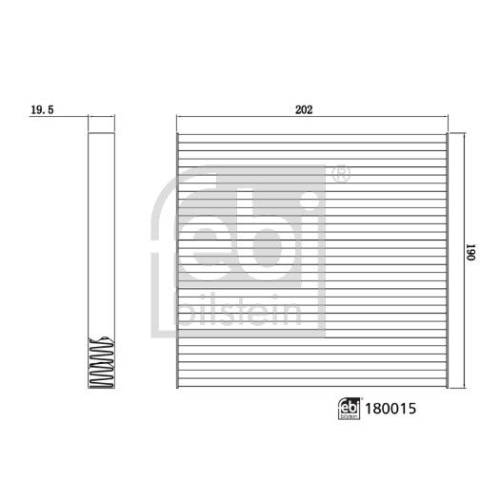 Filter, Innenraumluft FEBI BILSTEIN 180015 f&uuml;r RENAULT DACIA