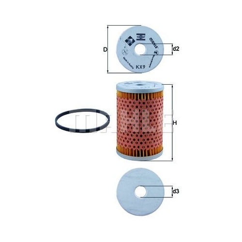 Kraftstofffilter KNECHT KX 9D f&uuml;r CITRO&Euml;N FORD GMC PEUGEOT RENAULT