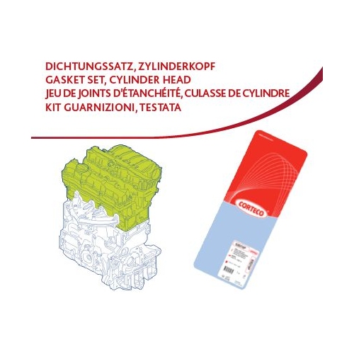 Dichtungssatz, Zylinderkopf CORTECO 418755P f&uuml;r NISSAN RENAULT