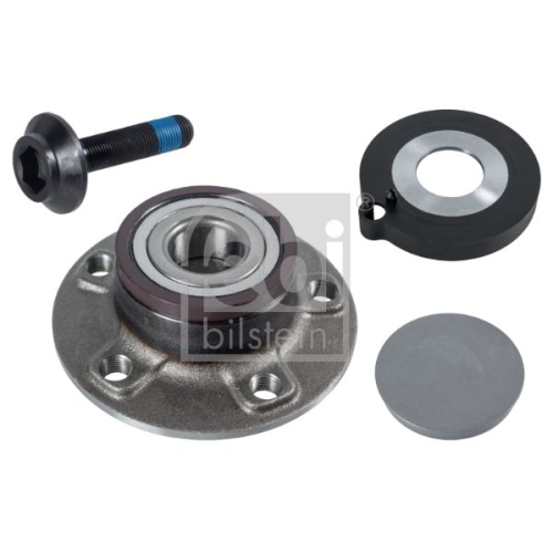 Febi Bilstein 36650 Radlagersatz mit Radnabe, Antriebswellenschraube und Staubkappe , 1 St&uuml;ck