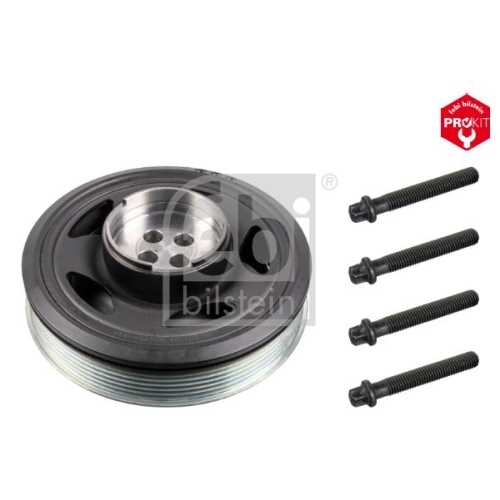 Febi Bilstein 1x 175188 Riemenscheibe (entkoppelt) f&uuml;r Kurbelwelle, mit Schrauben