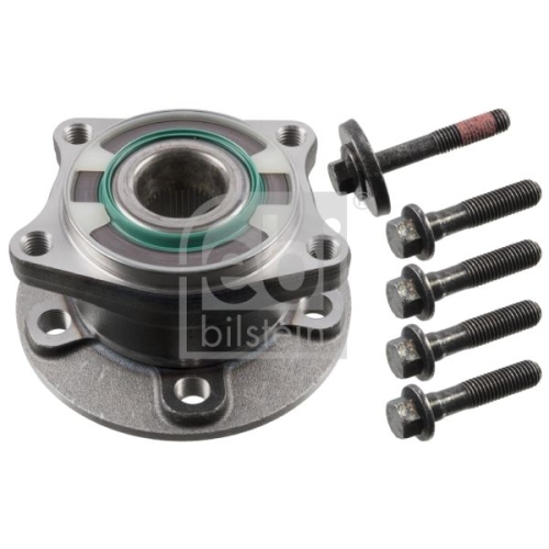Febi Bilstein 101106 Radlagersatz mit Radnabe, ABS-Impulsring und Anbaumaterial , 1 St&uuml;ck