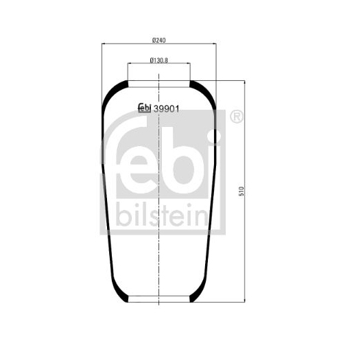 Febi Bilstein 39901 Luftfederbalg ohne Kolben , 1 St&uuml;ck