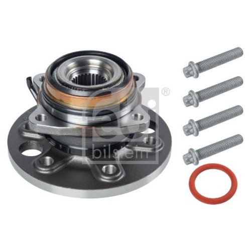 Febi Bilstein 44689 Radlagersatz mit Radnabe, Befestigungsschrauben und Dichtring , 1 St&uuml;ck