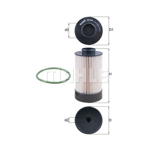 Kraftstofffilter KNECHT KX 340D f&uuml;r IVECO