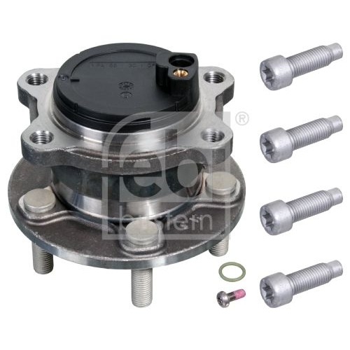 Febi Bilstein 102496 Radlagersatz mit Radnabe, ABS-Impulsring und Anbaumaterial , 1 St&uuml;ck