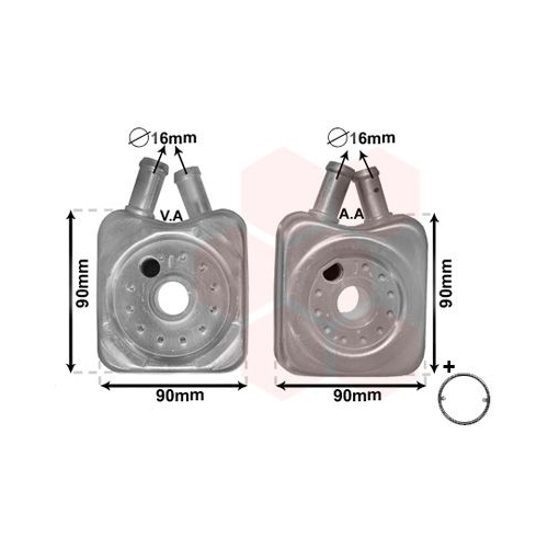 &Ouml;lk&uuml;hler, Motor&ouml;l VAN WEZEL 58003106 *** IR PLUS *** f&uuml;r VW, quer (schr&auml;g)
