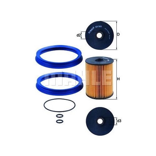 Kraftstofffilter KNECHT KX 503D f&uuml;r BMW, im Kraftstoffbeh&auml;lter