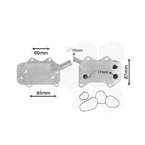 &Ouml;lk&uuml;hler, Motor&ouml;l VAN WEZEL 58003329 f&uuml;r VW