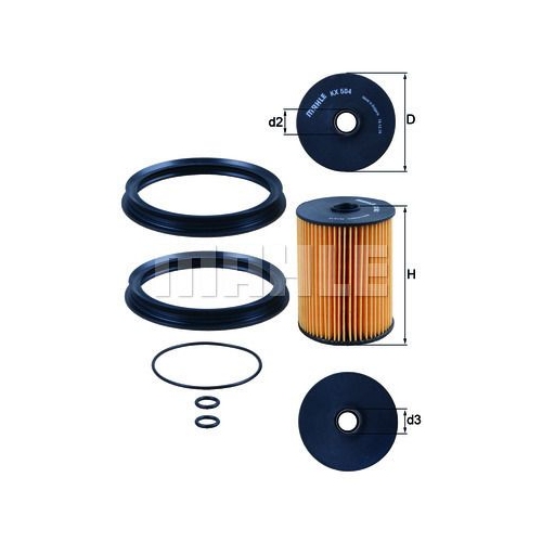 Kraftstofffilter KNECHT KX 504D f&uuml;r BMW, im Kraftstoffbeh&auml;lter