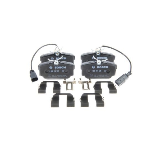 Bremsbelagsatz, Scheibenbremse BOSCH 0 986 494 529 f&uuml;r SEAT VW, Hinterachse