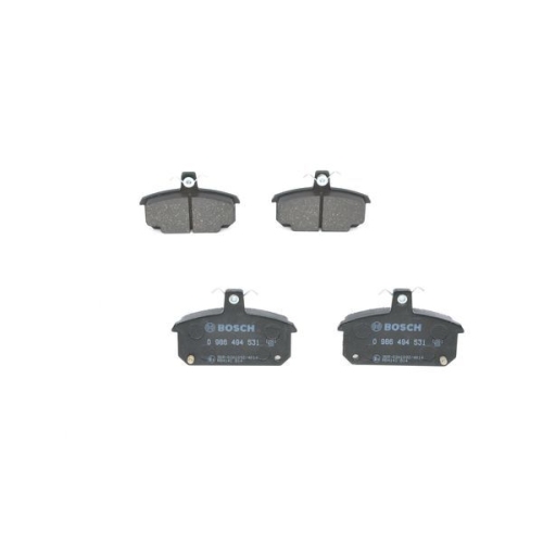 Bremsbelagsatz, Scheibenbremse BOSCH 0 986 494 531 f&uuml;r RENAULT, Vorderachse