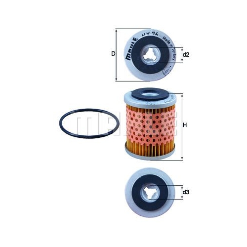 Kraftstofffilter KNECHT KX 76D f&uuml;r MAN MERCEDES-BENZ RENAULT SCANIA VOLVO SETRA