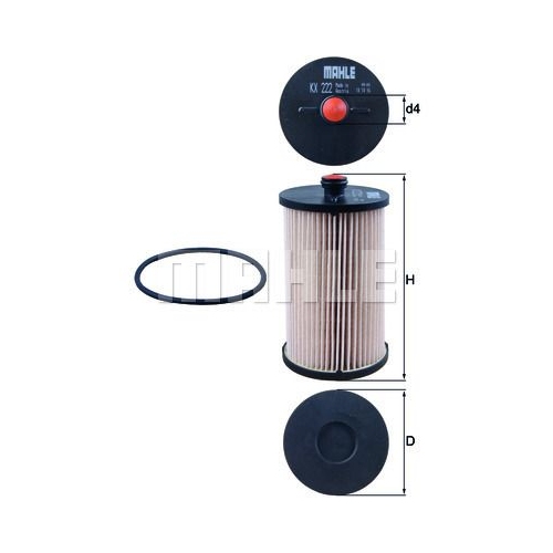 Kraftstofffilter KNECHT KX 222D f&uuml;r VAG