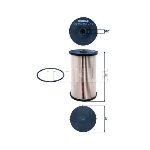 Kraftstofffilter KNECHT KX 220D f&uuml;r VAG