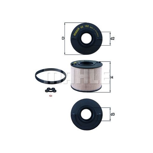 Kraftstofffilter KNECHT KX 192D f&uuml;r PORSCHE VAG