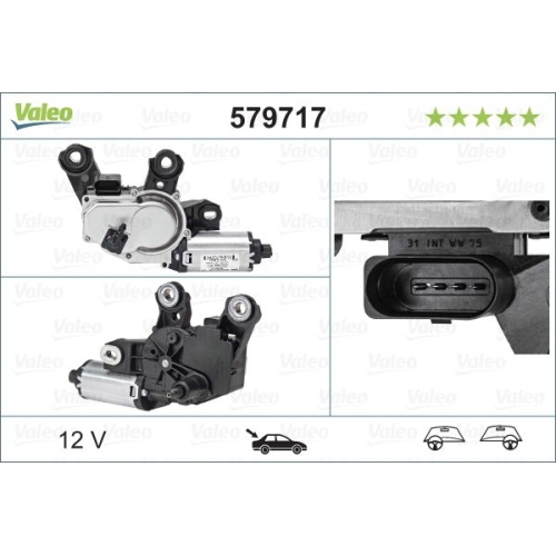 Wischermotor VALEO 579717 ORIGINAL TEIL f&uuml;r AUDI, hinten