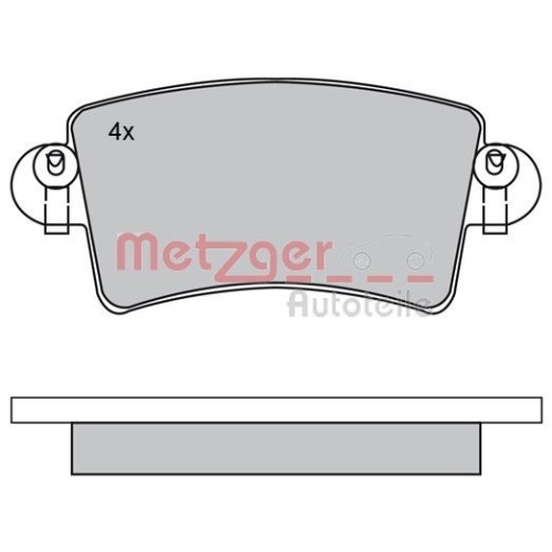 Bremsbelagsatz, Scheibenbremse METZGER 1170171 f&uuml;r NISSAN OPEL RENAULT