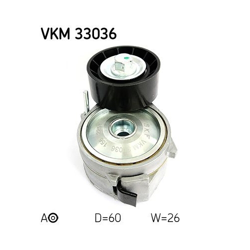 Spannrolle, Keilrippenriemen SKF VKM 33036 f&uuml;r CITRO&Euml;N PEUGEOT, links, oben