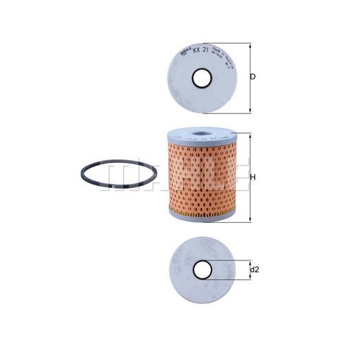 Kraftstofffilter KNECHT KX 21D f&uuml;r BEDFORD CHRYSLER GMC MAZDA RENAULT ROVER