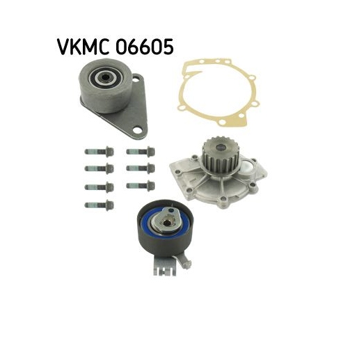 Wasserpumpe + Zahnriemensatz SKF VKMC 06605 f&uuml;r FORD RENAULT VOLVO
