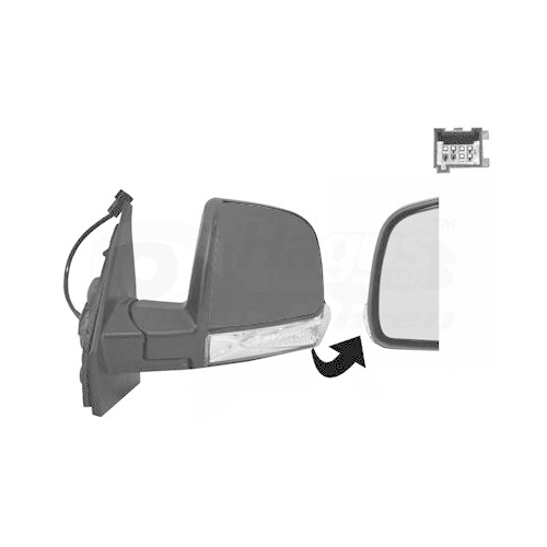 Au&szlig;enspiegel VAN WEZEL 1638803 * HAGUS * f&uuml;r FIAT OPEL, links