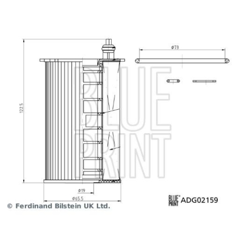 Blue Print 1x ADG02159BP &Atilde;&ndash;lfilter mit Dichtring