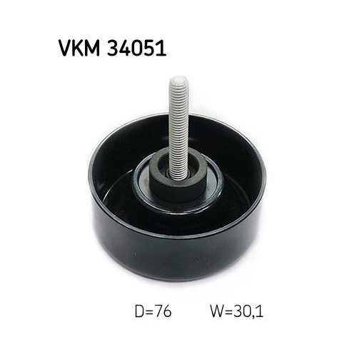 Umlenk-/F&uuml;hrungsrolle, Keilrippenriemen SKF VKM 34051 f&uuml;r FORD, links oben, oben