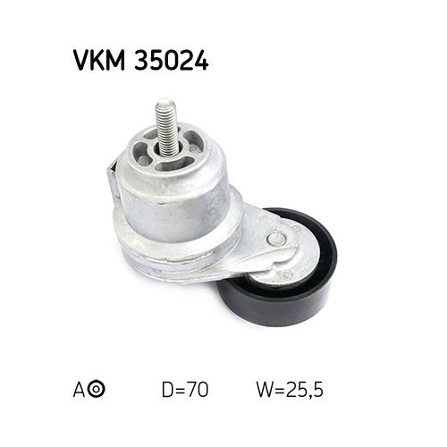 Spannrolle, Keilrippenriemen SKF VKM 35024 f&uuml;r OPEL VAUXHALL CHEVROLET, mitte