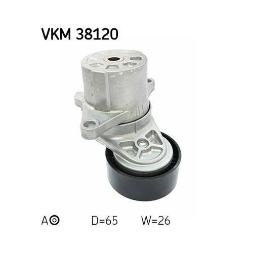 Spannrolle, Keilrippenriemen SKF VKM 38120 f&uuml;r MERCEDES-BENZ, links, mitte