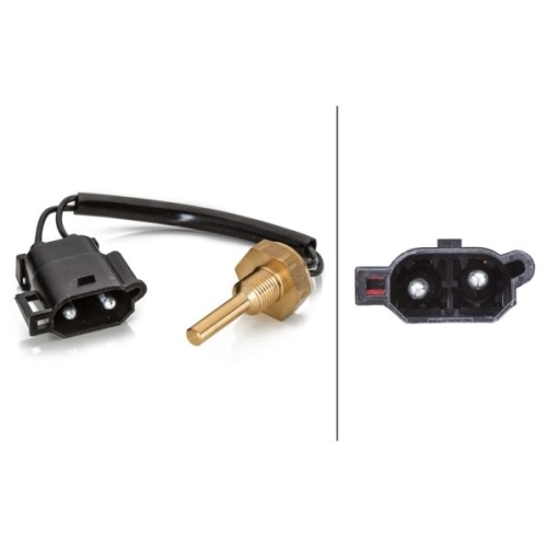 Sensor, K&uuml;hlmitteltemperatur HELLA 6PT 009 107-281 f&uuml;r RENAULT VOLVO, oben