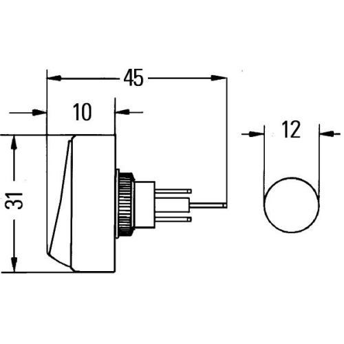 Schalter HELLA 6EH 007 946-031 f&uuml;r HYMER