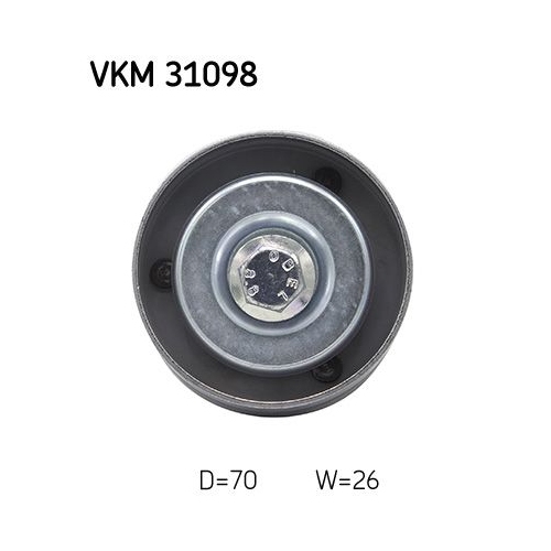 Umlenk-/F&uuml;hrungsrolle, Keilrippenriemen SKF VKM 31098 f&uuml;r AUDI SEAT SKODA VW