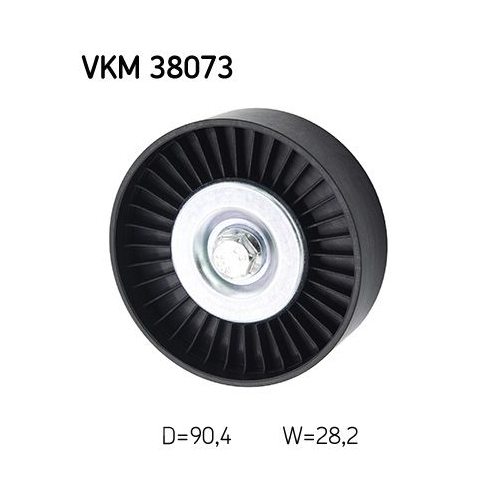 Umlenk-/F&uuml;hrungsrolle, Keilrippenriemen SKF VKM 38073 f&uuml;r MERCEDES-BENZ