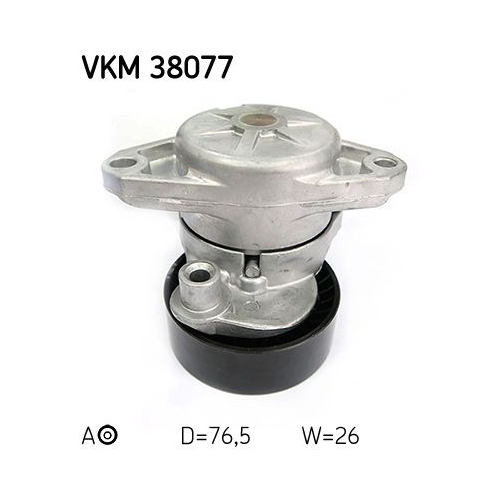 Spannrolle, Keilrippenriemen SKF VKM 38077 f&uuml;r MERCEDES-BENZ, links oben, mitte
