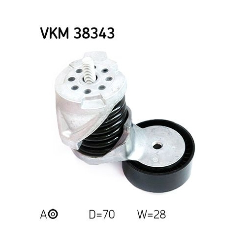 Spannrolle, Keilrippenriemen SKF VKM 38343 f&uuml;r BMW, links unten, mitte, rechts