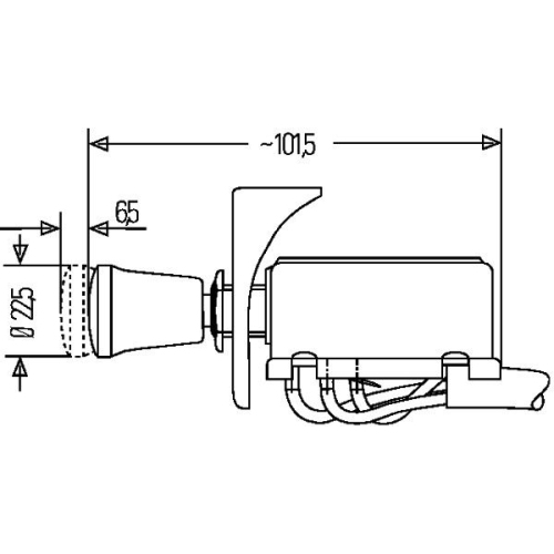 Warnblinkschalter HELLA 6HD 002 535-101 f&uuml;r CASE IH O & K CLAAS DEMAG AHLMANN