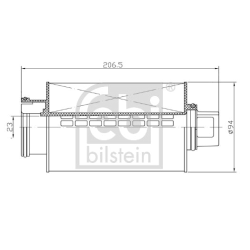 Febi Bilstein 172620 Luftfilter f&uuml;r Kurbelgeh&auml;useentl&uuml;ftung, 1 St&uuml;ck