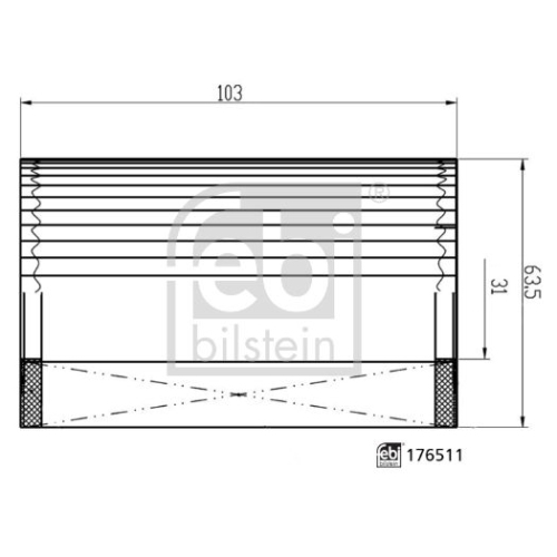 Febi Bilstein 1x 176511 &Ouml;lfilter mit Dichtringen