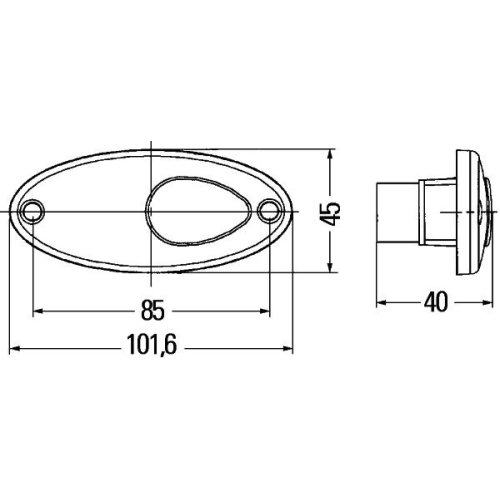 Zusatzblinkleuchte HELLA 2BM 964 295-041 f&uuml;r AMAZONE, seitlicherEinbau