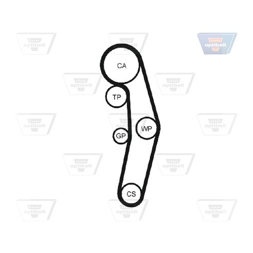 Zahnriemensatz OPTIBELT KT 1238 Optibelt-ZRK KIT f&uuml;r AUDI SEAT SKODA VW