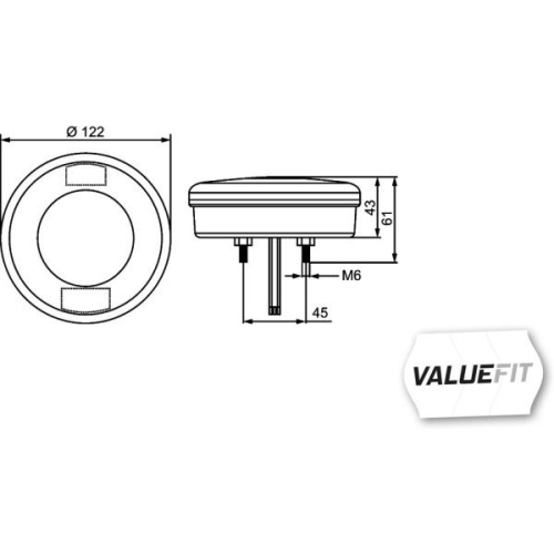 R&uuml;ckfahrleuchte HELLA 2ZR 357 027-041 HELLA VALUEFIT