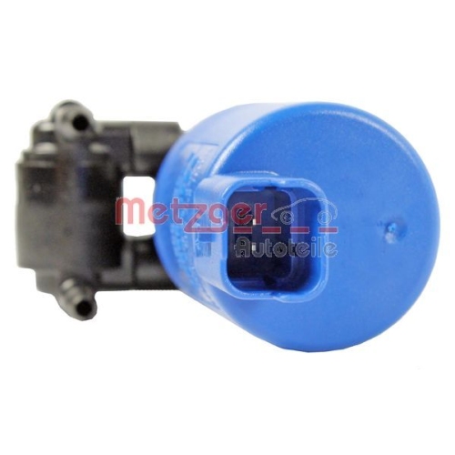 Waschwasserpumpe, Scheibenreinigung METZGER 2220058 f&uuml;r CITRO&Euml;N PEUGEOT, vorne