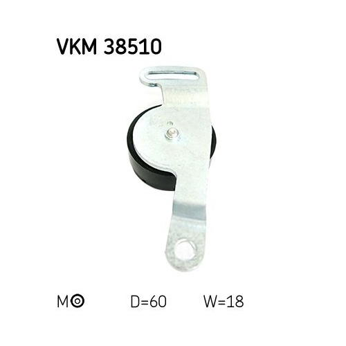 Spannrolle, Keilrippenriemen SKF VKM 38510 f&uuml;r SMART, links