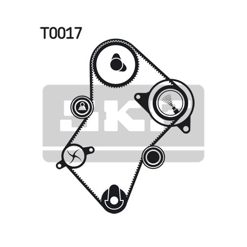 Wasserpumpe + Zahnriemensatz SKF VKMC 03241 f&uuml;r CITRO&Euml;N FIAT LADA LANCIA PEUGEOT