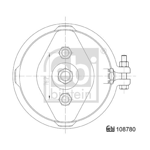 Febi Bilstein 108780 Membranzylinder mit Anbaumaterial, 1 St&uuml;ck